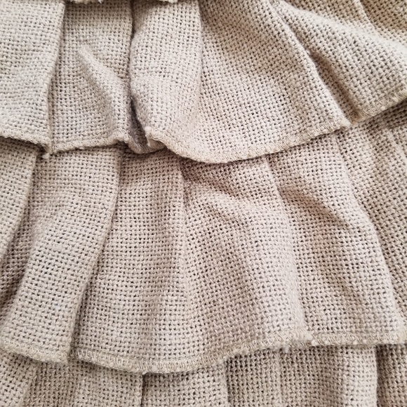VHC Brands Burlap Natural Ruffled Christmas Tree Skirt 48‎ Inch Diameter NEW - Picture 4 of 9